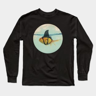 Goldfish with a Shark Fin Long Sleeve T-Shirt